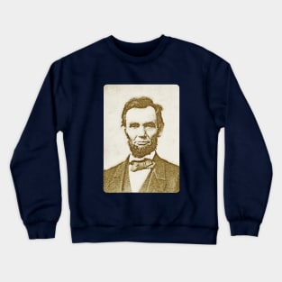 Honest Abe Lincoln Presidential Watercolor Painting Crewneck Sweatshirt